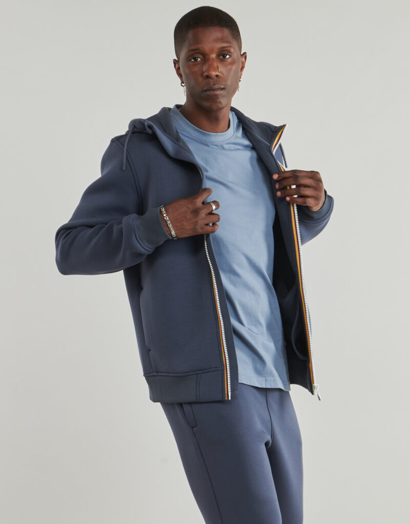 Felpe con cappuccio K-Way RAINER SPACER Blu - Felpe con cappuccio Abbigliamento Uomo - 3