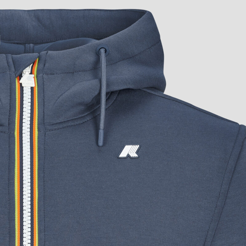 Felpe con cappuccio K-Way RAINER SPACER Blu - Felpe con cappuccio Abbigliamento Uomo - 7
