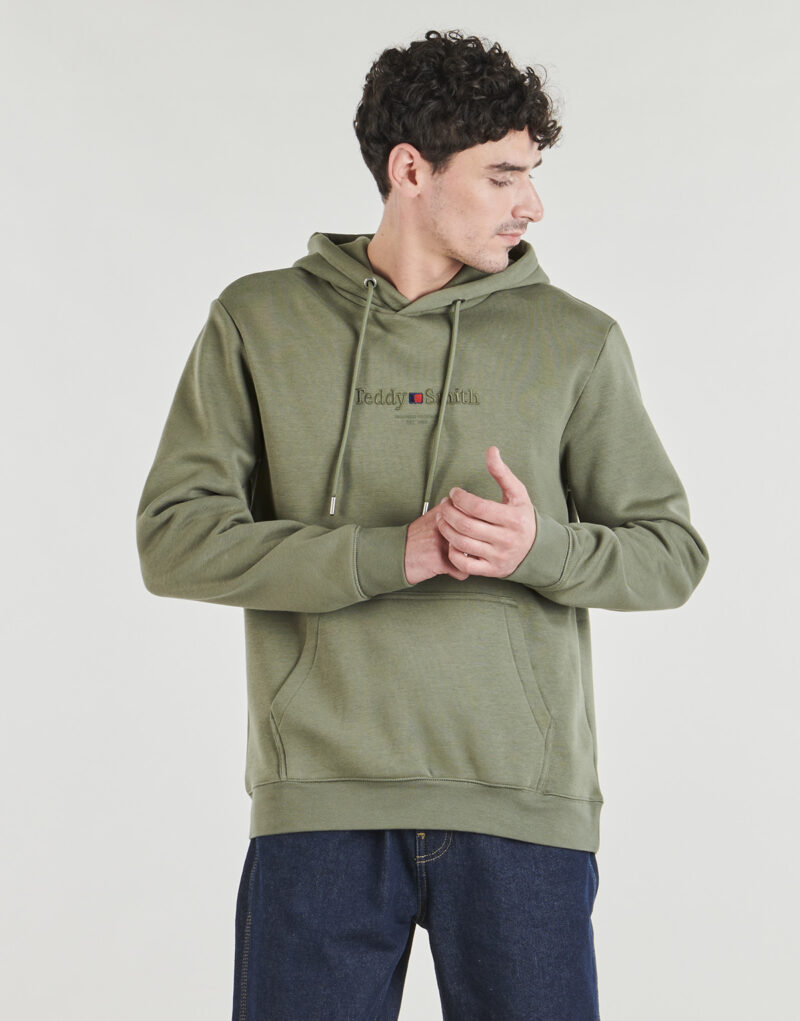 Teddy Smith S-JIM Hoodies, Khaki, Herren-Hoodies - Gr&ouml;&szlig;e 2