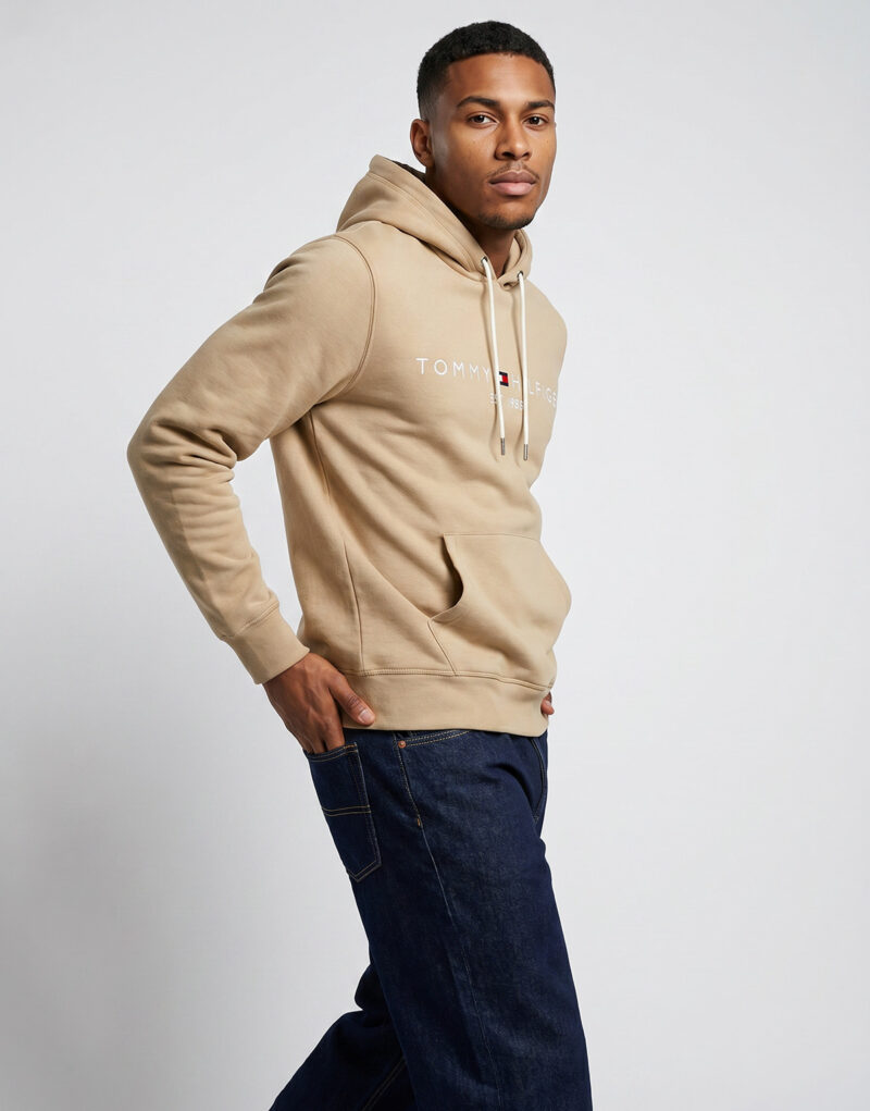 Tommy Hilfiger Hoodies TOMMY LOGO HOODY Beige - Hoodies Herrenbekleidung - 3