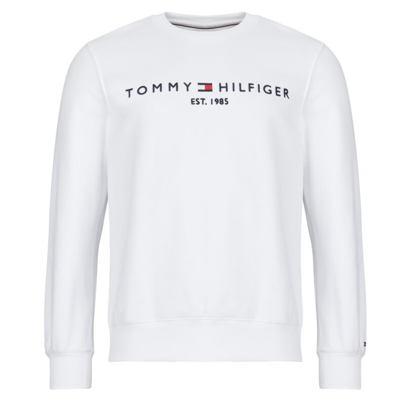 Tommy Hilfiger Sweatshirts TOMMY LOGO SWEATSHIRT Wei&szlig; - Sweatshirts Herrenbekleidung - 1