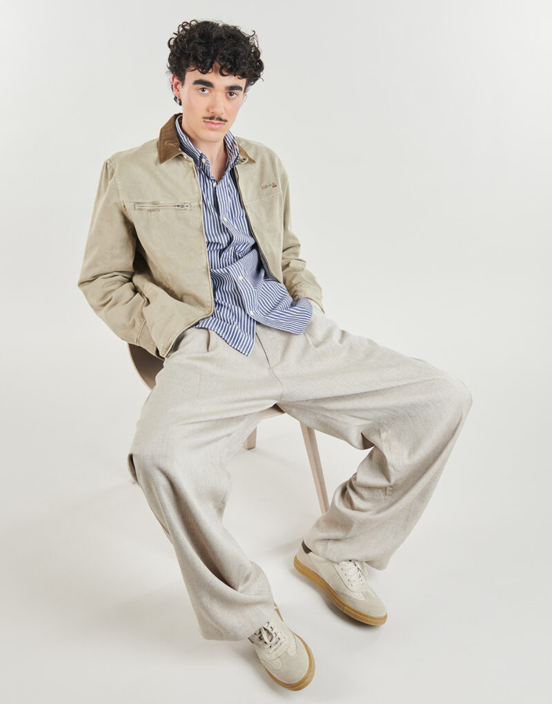 Chaqueta Schott CADAMS WASH Beige para hombre - 5