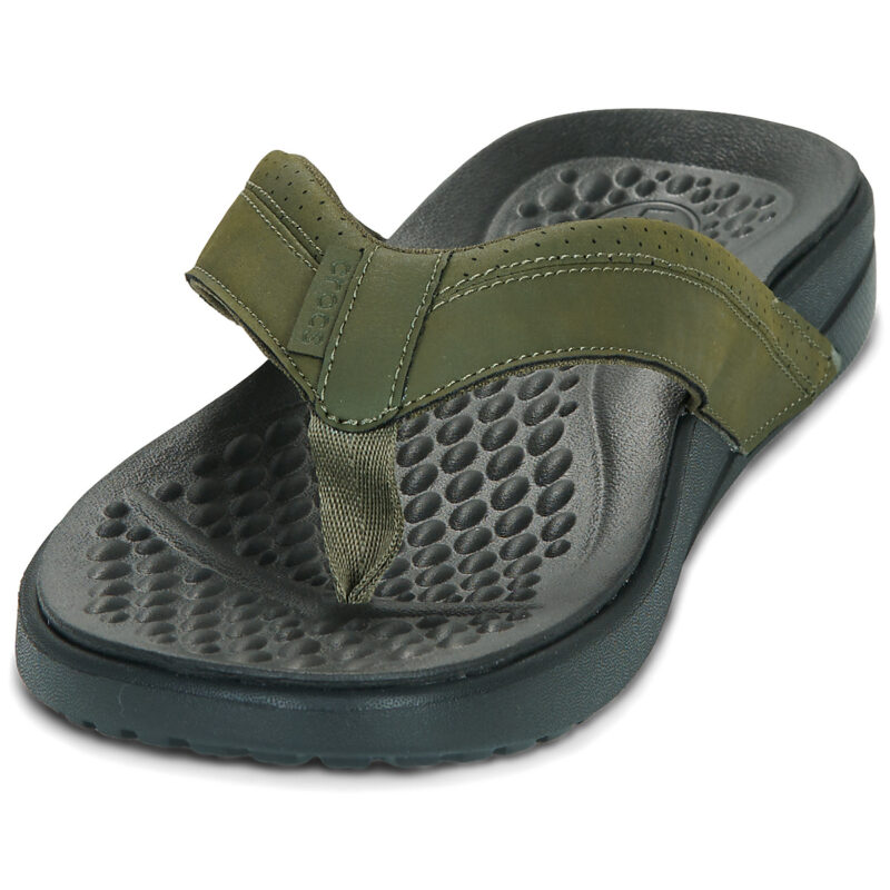 Crocs YUKON SURF LR FLIP kaki pour homme - Taille 3