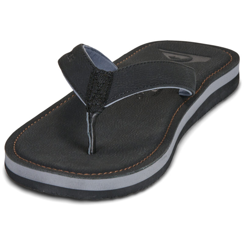 Quiksilver Molokai Nubuk 26 Schwarze Flip-Flops f&uuml;r Herren - Gr&ouml;&szlig;e 3