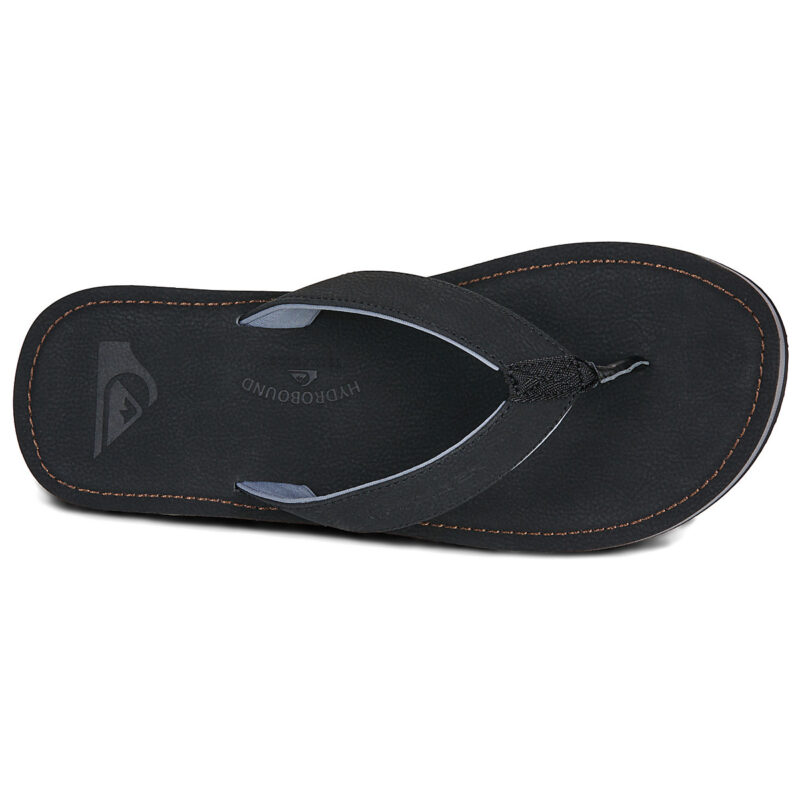 Quiksilver Molokai Nubuk 26 Schwarze Flip-Flops f&uuml;r Herren - Gr&ouml;&szlig;e 6