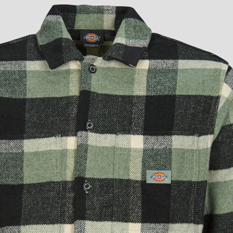 Sobrecamisa Dickies PLAID COALING LS SHIRT Verde Sobrecamisa para hombre - 7
