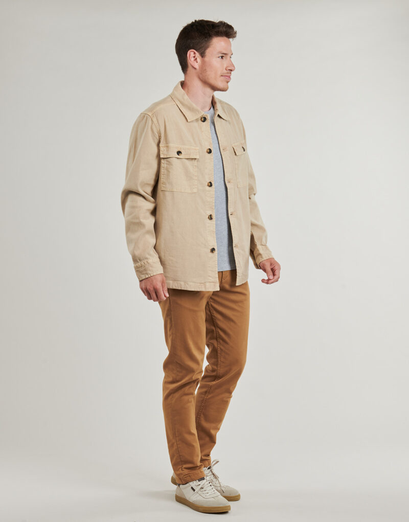 &Uuml;berhemd Gant REG COT/LINEN OVERSHIRT Beige Overshirt Herren - 3