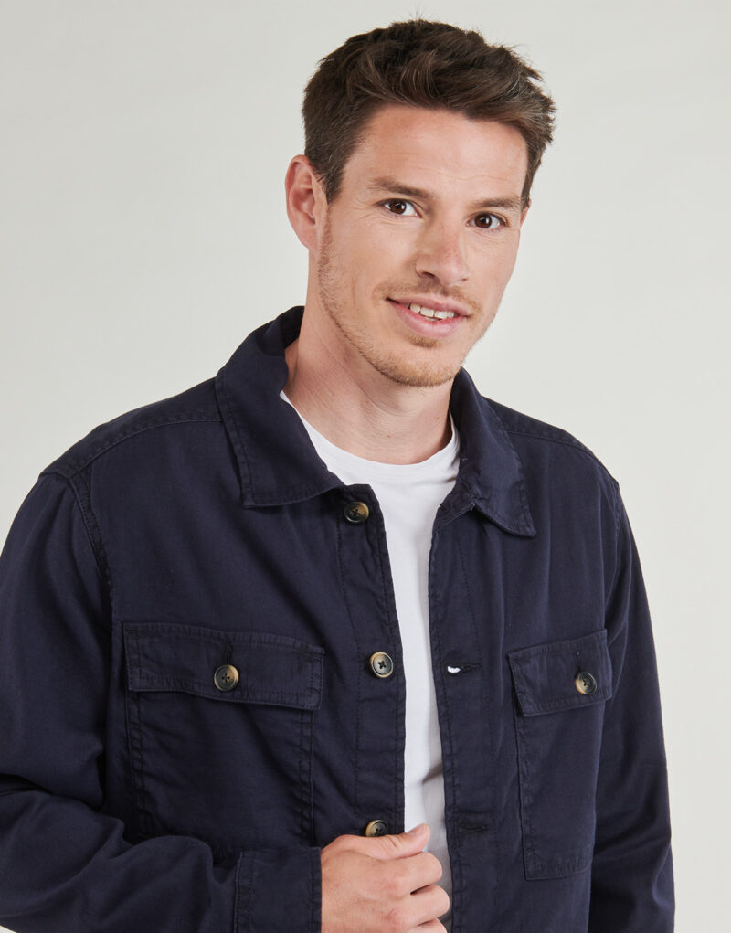 &Uuml;berhemd Gant REG COT/LINEN OVERSHIRT Marine Overshirt Herren - 5