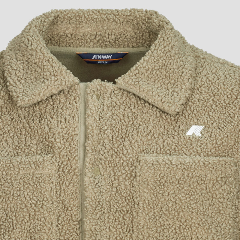 Sobrecamisa K-Way Camisa polar beige Cameron Sherpa para hombre - 7