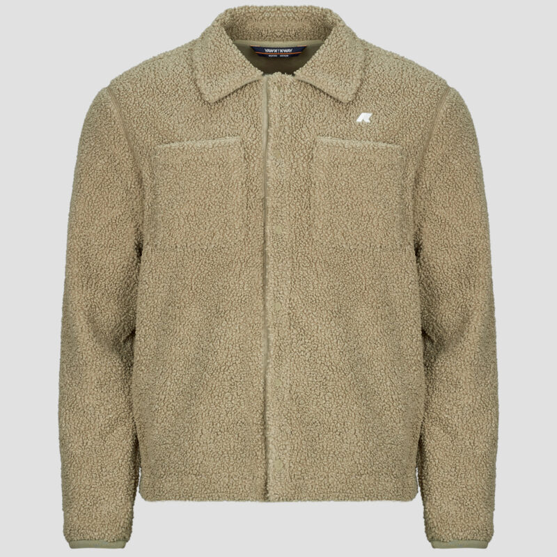 Sobrecamisa K-Way Camisa polar beige Cameron Sherpa para hombre - 1