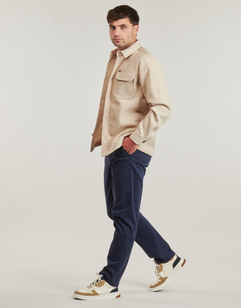Petrol Industries Herrenhemd Langarm Uni Beige Overshirt Herren - 3
