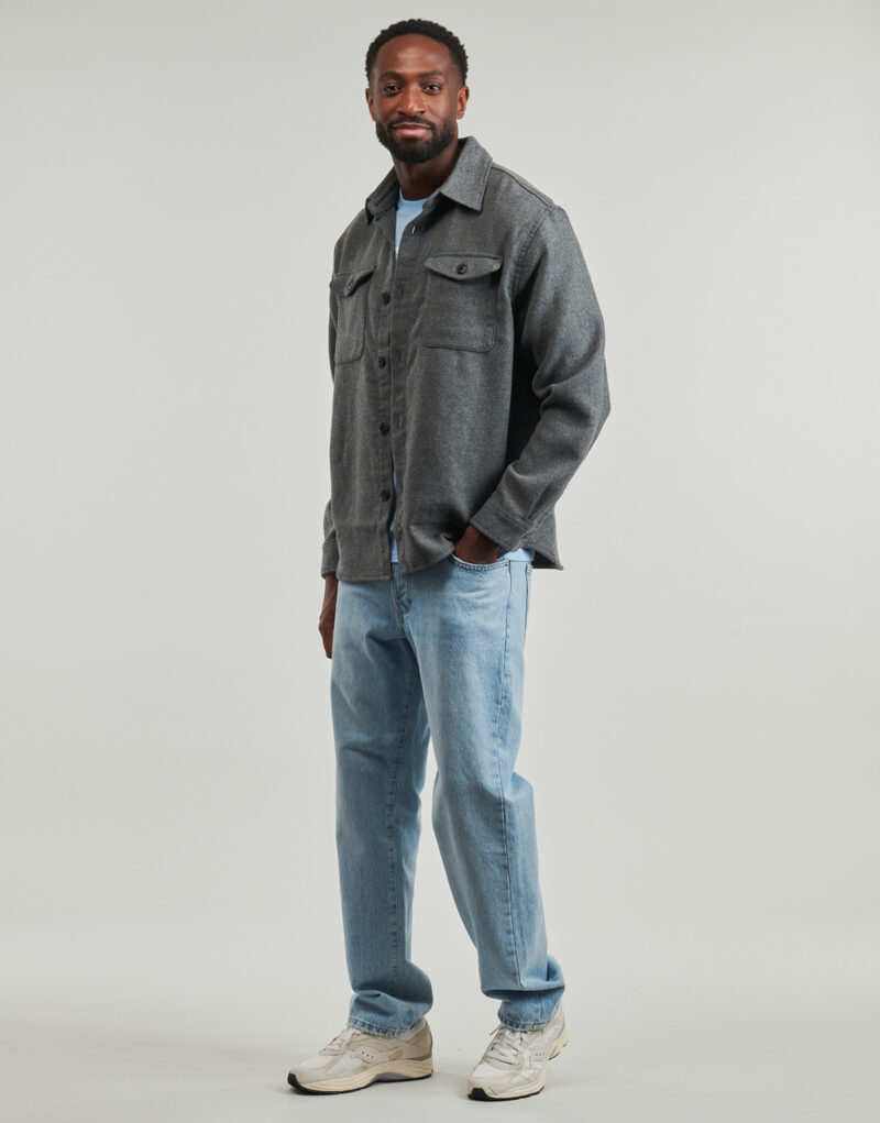 Sobrecamisa Selected SLHRLXPABLO MEZCLA DE LANA Sobrecamisa Gris para Hombre - 3