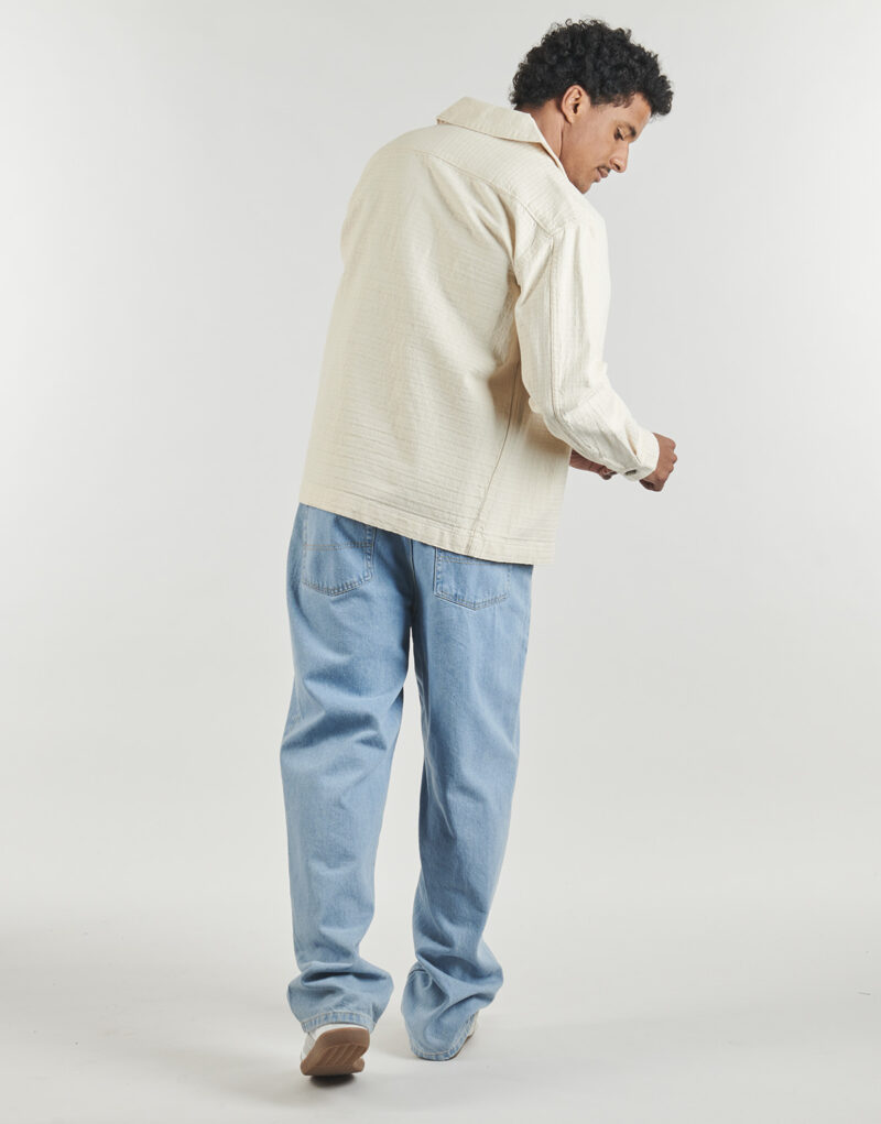 Overshirt Selected SLHRLXRAY UNDYED OVERSHIRT Beige Overshirt Hombre - 4