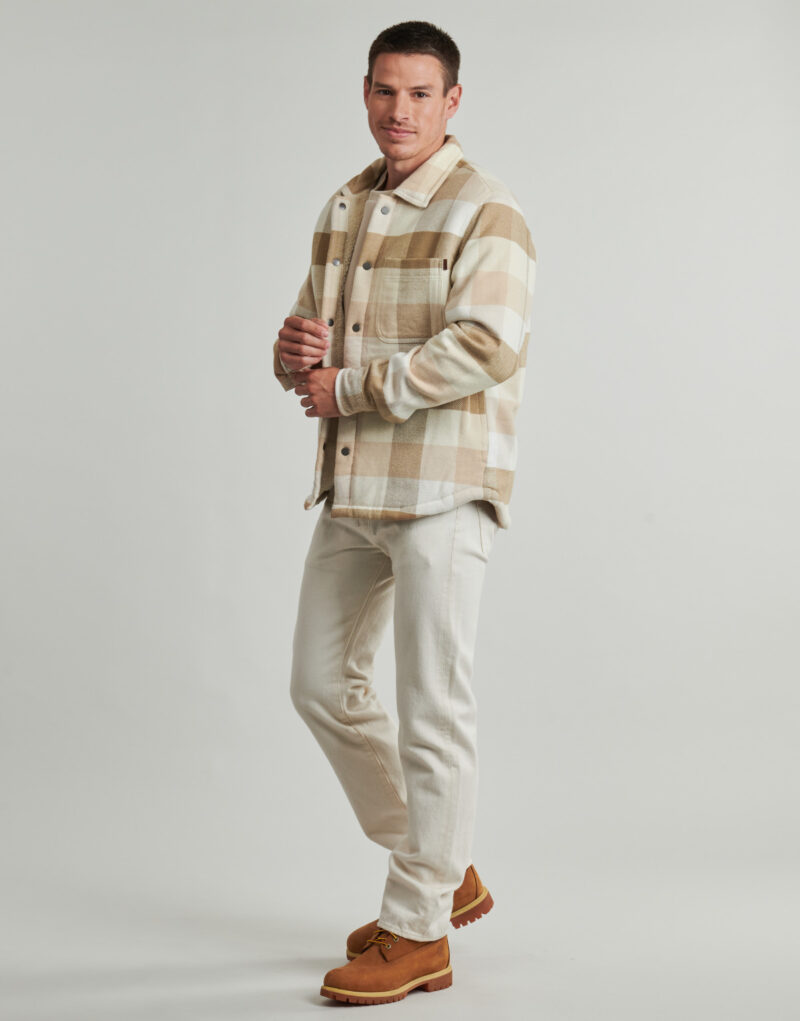 Sobrecamisa Timberland High con forro polar, color beige, para hombre - 3