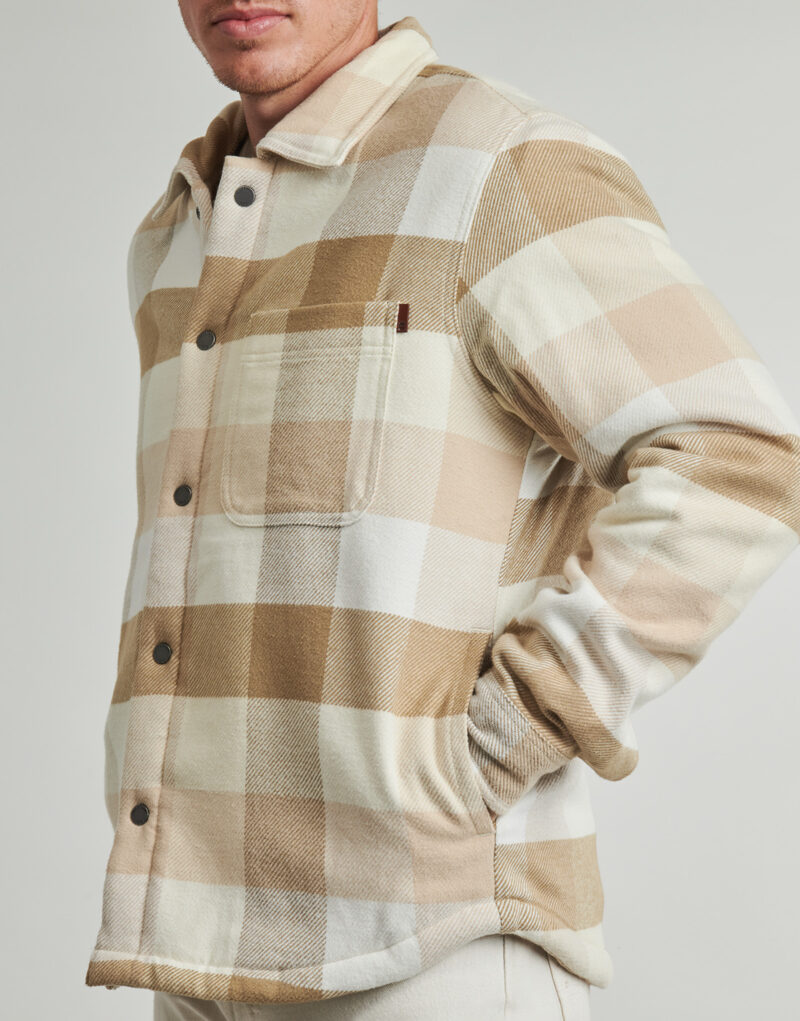 Sobrecamisa Timberland High con forro polar, color beige, para hombre - 5