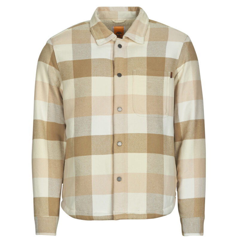 Sobrecamisa Timberland High con forro polar, color beige, para hombre - 1