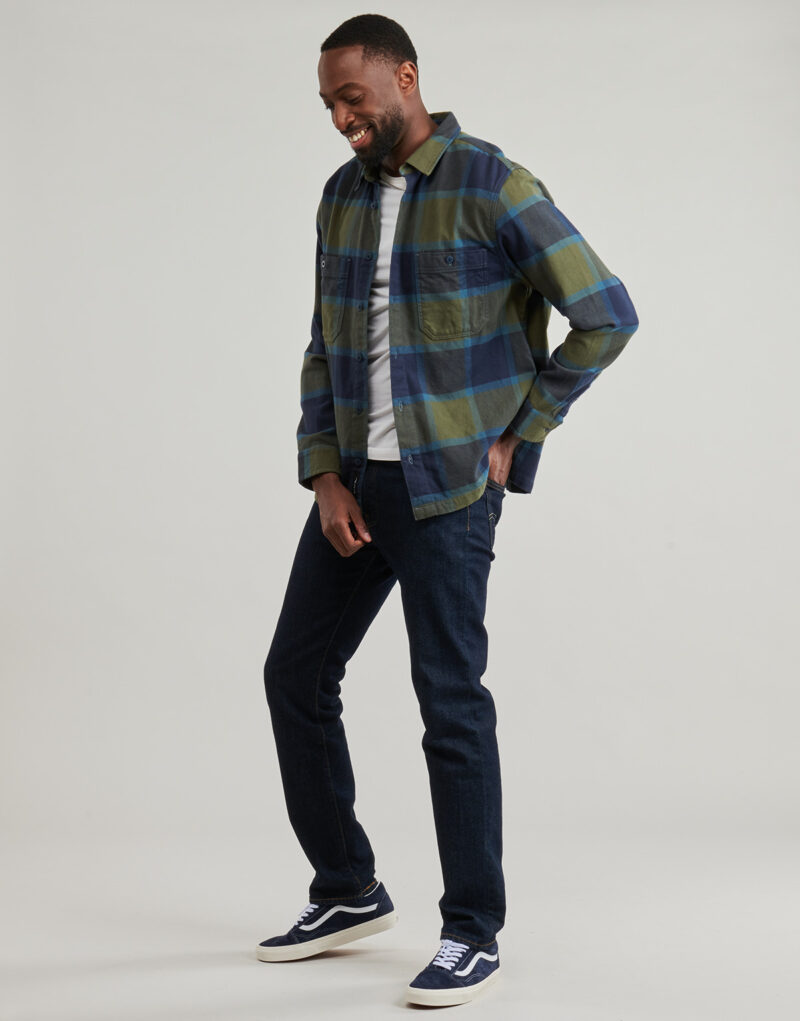 Overshirt Vans M LARKSPUR PLAID FLANNEL Blu Overshirt Uomo - 3