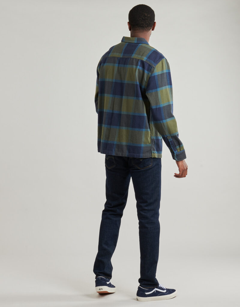 Overshirt Vans M LARKSPUR PLAID FLANNEL Blu Overshirt Uomo - 4