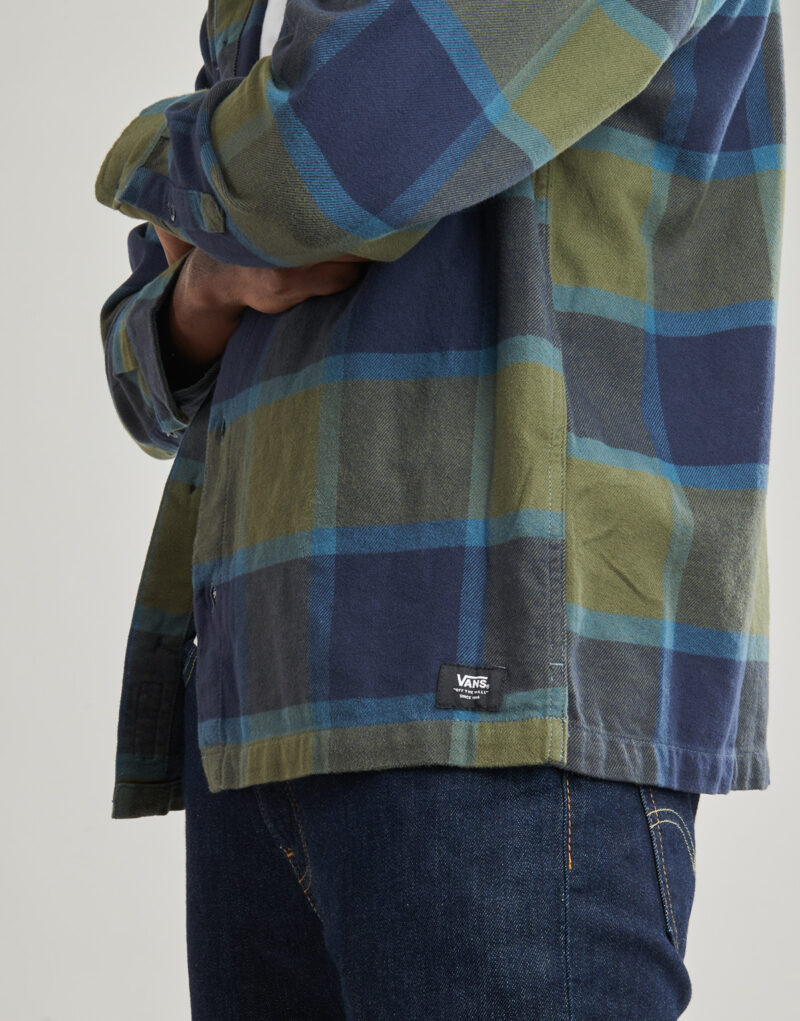 Overshirt Vans M LARKSPUR PLAID FLANNEL Blu Overshirt Uomo - 5
