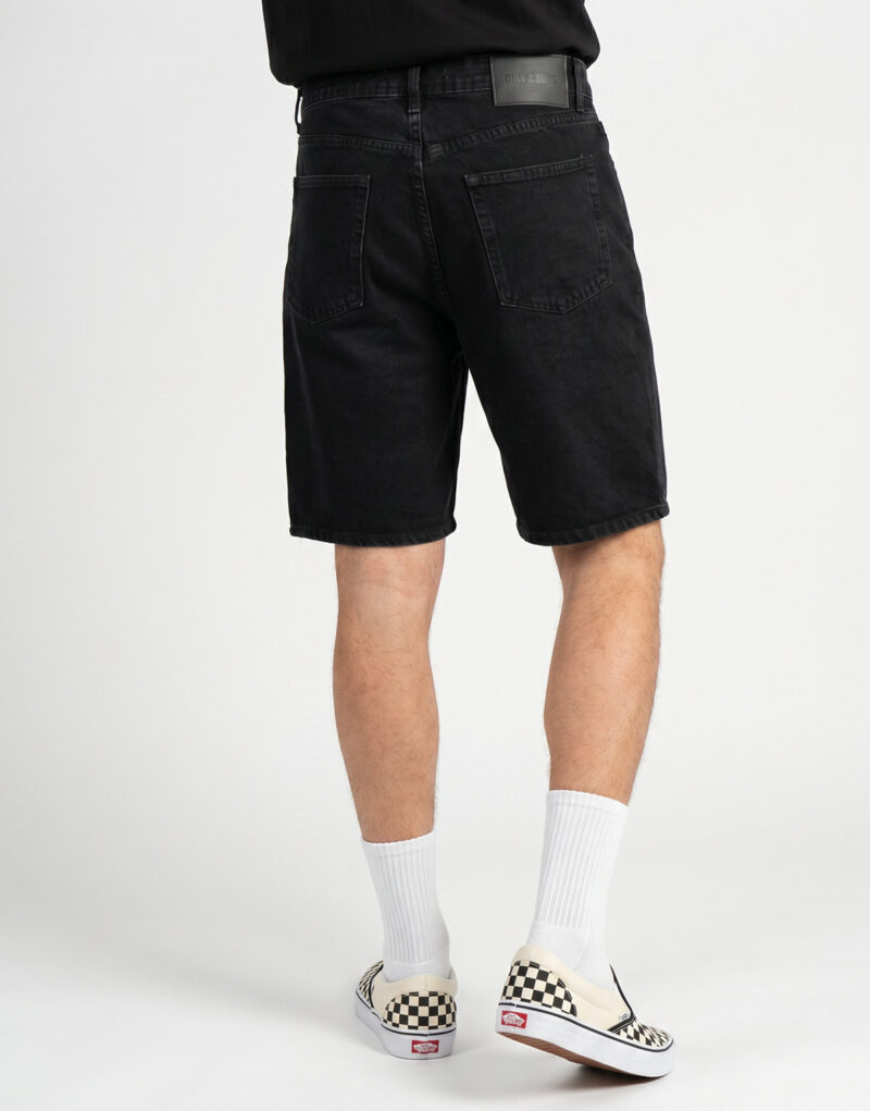 Bermudas Only & Sons ONSFADE BLACK 9087 TAI DNM Pantalones cortos negros para hombre - 5
