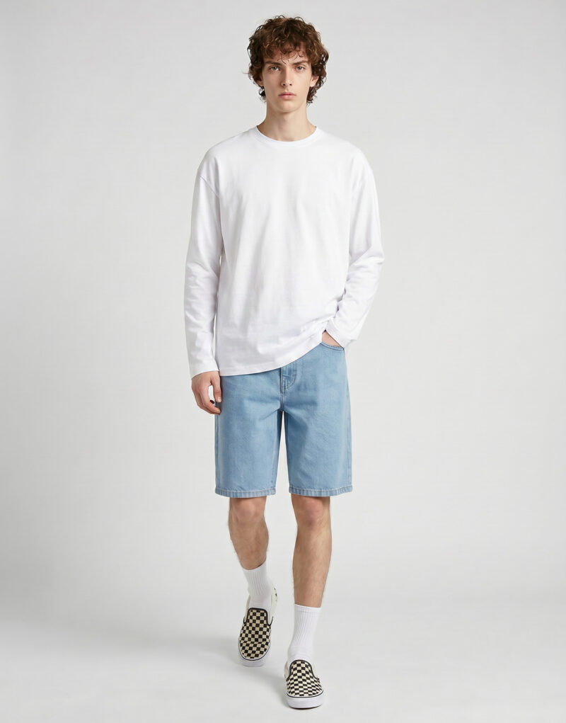 Pantalones cortos Vans CHECK-5 BAGGY DENIM SHORT Azul - Pantalones cortos Hombre - 2