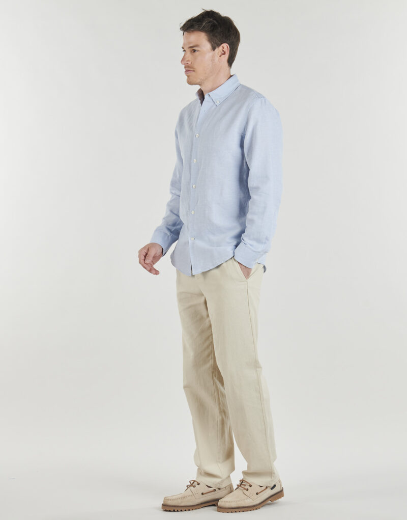 Pantaolini dritti Only & Sons ONSSINUS LOOSE 0007 COT LIN Beige Pantaolini dritti Uomo - 3
