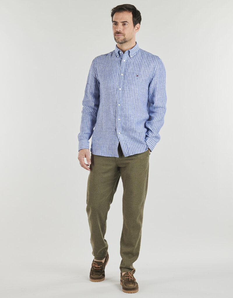 Pantaolini dritti Selected SLH172-SLIMTAPE BRODY LINEN Kaki Pantaolini dritti Uomo - 2