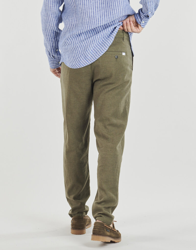Pantaolini dritti Selected SLH172-SLIMTAPE BRODY LINEN Kaki Pantaolini dritti Uomo - 4
