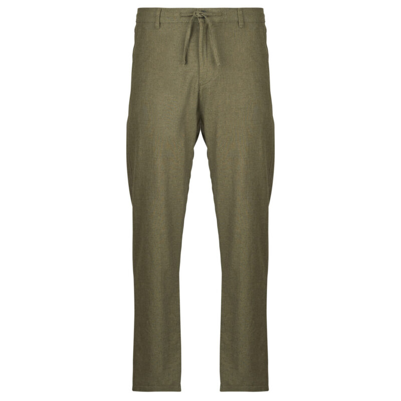 Pantaolini dritti Selected SLH172-SLIMTAPE BRODY LINEN Kaki Pantaolini dritti Uomo - 1