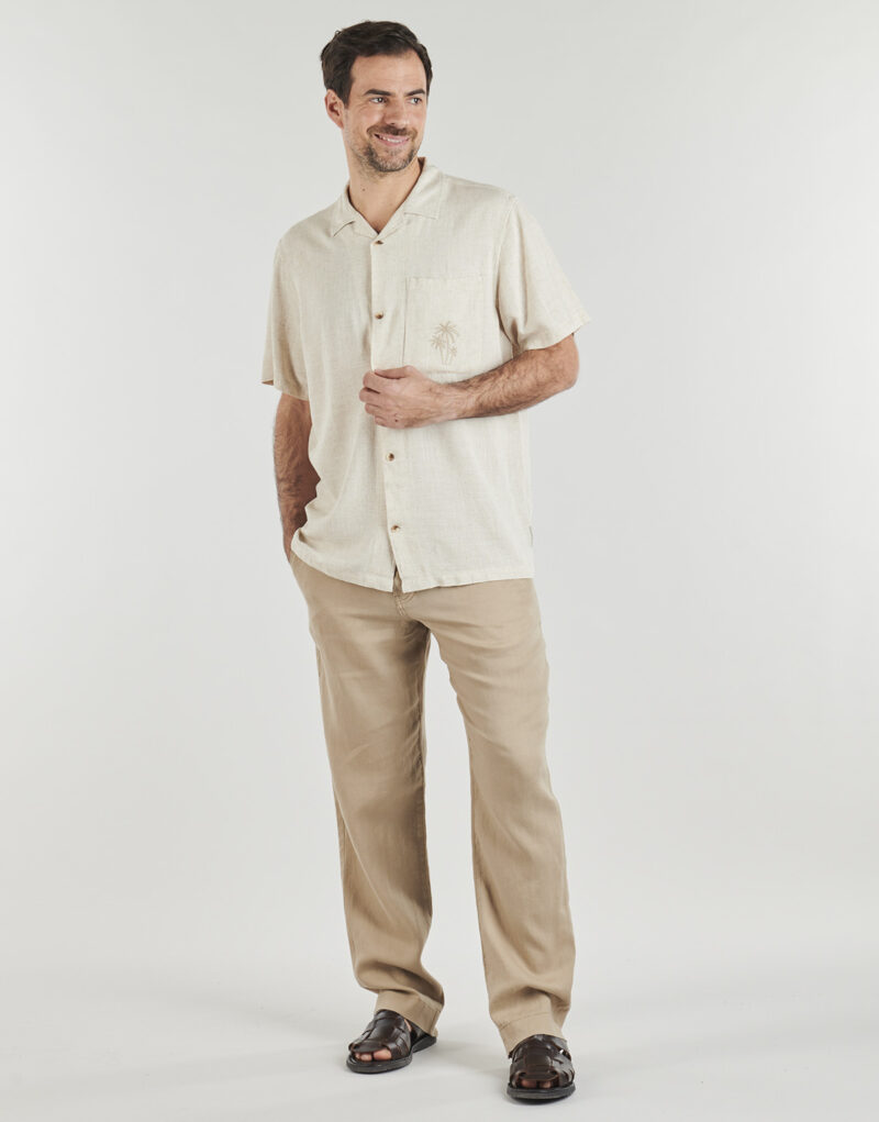 Pantaolini dritti Selected SLH196-STRAIGHT JEREMY LINEN Beige Pantaolini dritti Uomo - 2