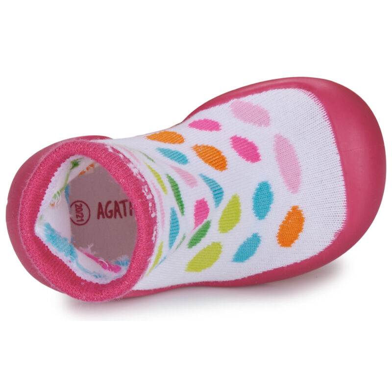 Agatha Ruiz de la Prada SOCKS White Slippers for Girls - 6