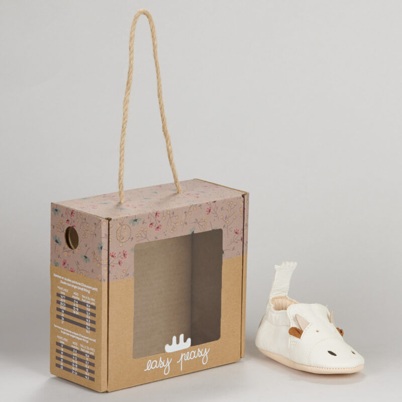 Easy Peasy MY BLUMOO VACHE Bianco Pantofole Bambina - 7