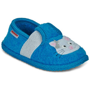 Pantofole bambini ragazza Giesswein  TROSTADT  Blu Giesswein 9009953081884