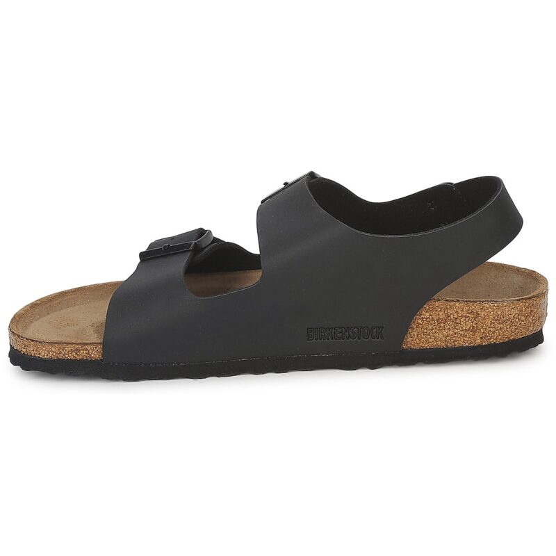BIRKENSTOCK Milano Birko-flor / Black / Narrow Black Men's Low Sandals - 4