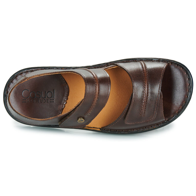 Casual Attitude BELIDOU Braune Herren-Sandalen mit niedrigem Schaft - Gr&ouml;&szlig;e 6