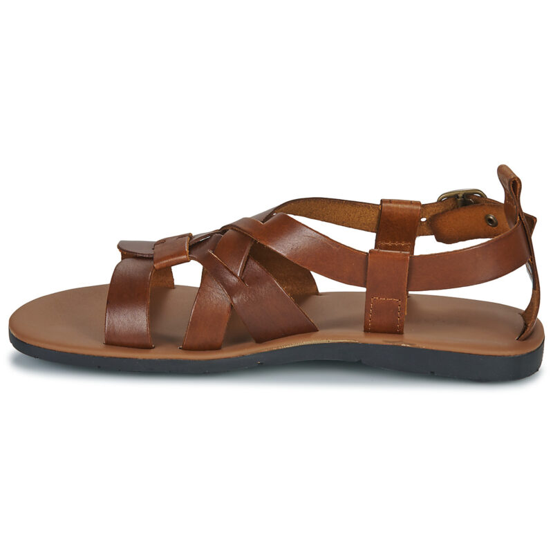 Dream in Green FRAGENELLE Braune Herren-Sandalen mit niedrigem Schaft - Gr&ouml;&szlig;e 4