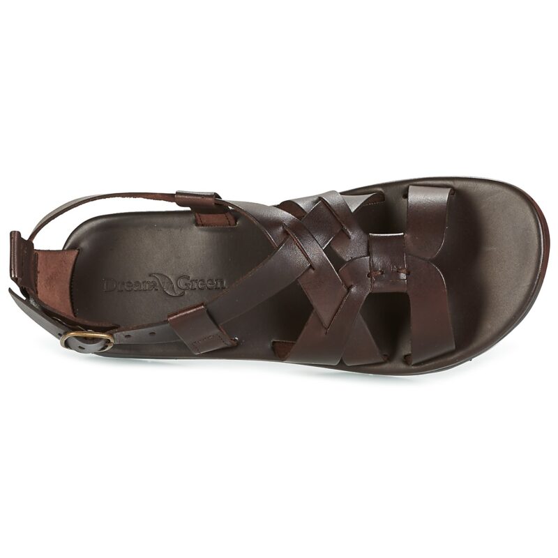 Dream in Green WHATSELLE Brown Men's Low Sandals - 6
