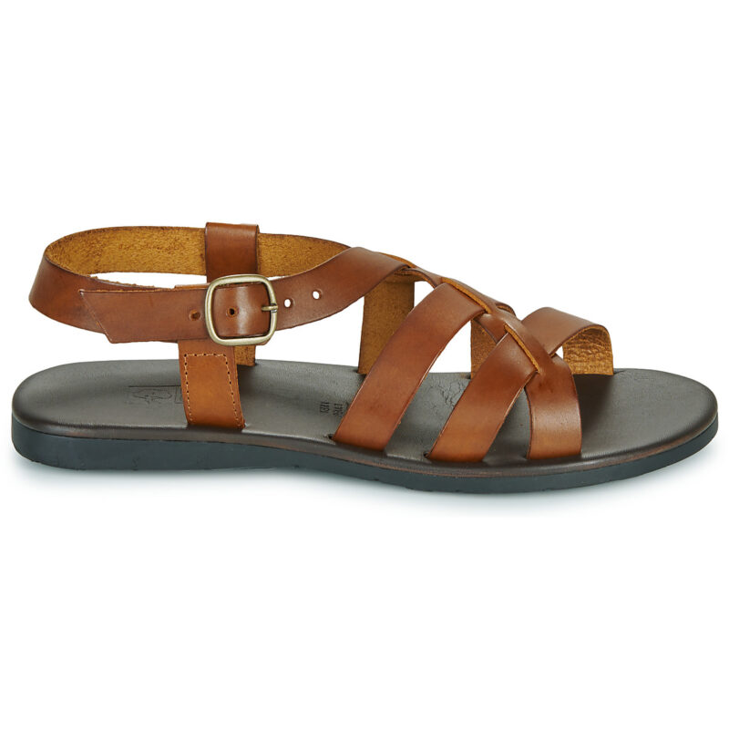 Dream in Green QUESELLI Braune Herren-Sandalen mit niedrigem Schaft - Gr&ouml;&szlig;e 2