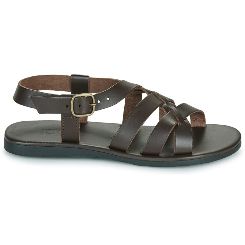 Dream in Green QUESELLI Braune Herren-Sandalen mit niedrigem Schaft - Gr&ouml;&szlig;e 2