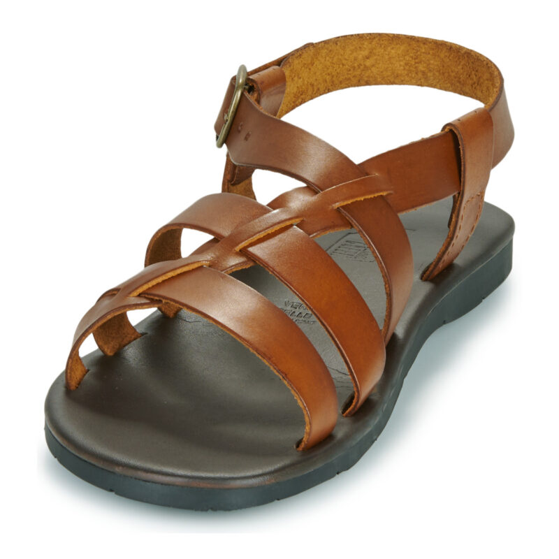 Dream in Green QUESELLI Braune Herren-Sandalen mit niedrigem Schaft - Gr&ouml;&szlig;e 3