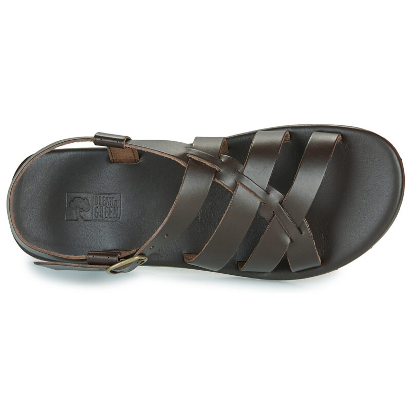 Dream in Green QUESELLI Braune Herren-Sandalen mit niedrigem Schaft - Gr&ouml;&szlig;e 6