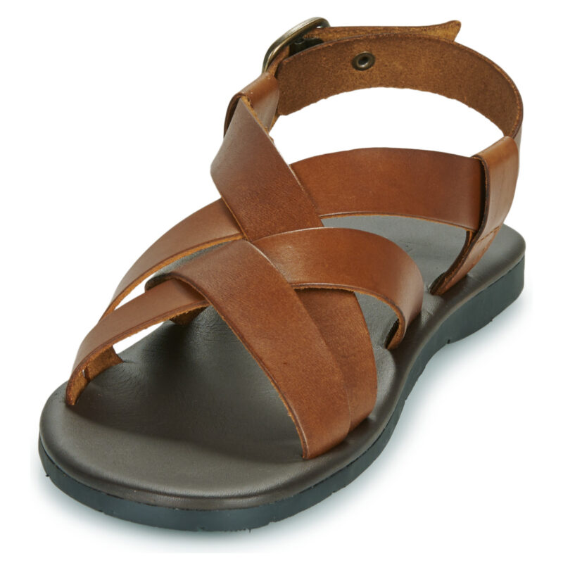 Dream in Green QUESELLO Braune Herren-Sandalen mit niedrigem Schaft - Gr&ouml;&szlig;e 3