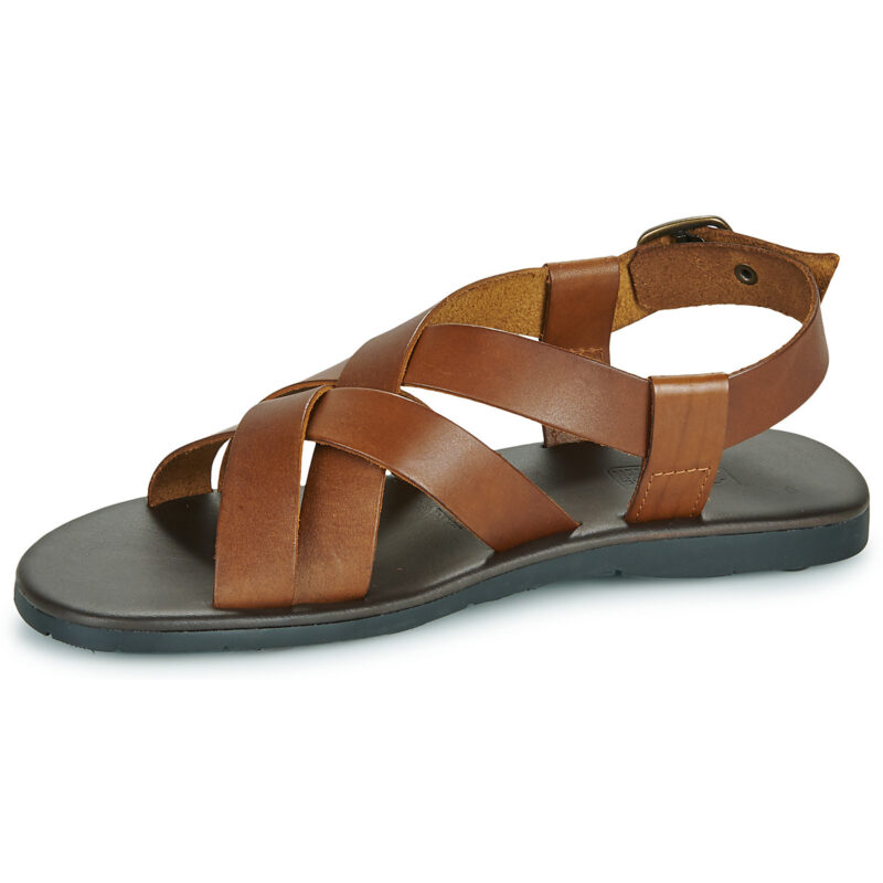 Dream in Green QUESELLO Braune Herren-Sandalen mit niedrigem Schaft - Gr&ouml;&szlig;e 4