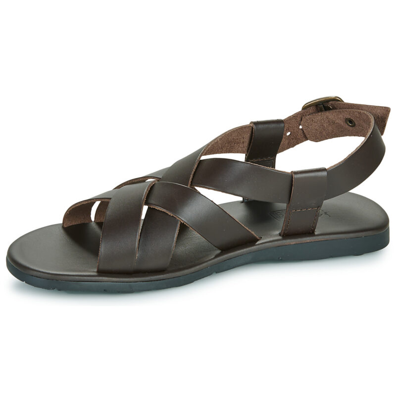 Dream in Green QUESELLO Braune Herren-Sandalen mit niedrigem Schaft - Gr&ouml;&szlig;e 4