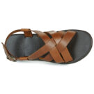 Dream in Green QUESELLO Braune Herren-Sandalen mit niedrigem Schaft - Gr&ouml;&szlig;e 6