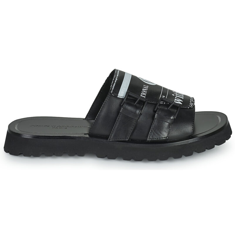 John Galliano SAND Schwarze Herren-Sandalen, niedrig - Gr&ouml;&szlig;e 2