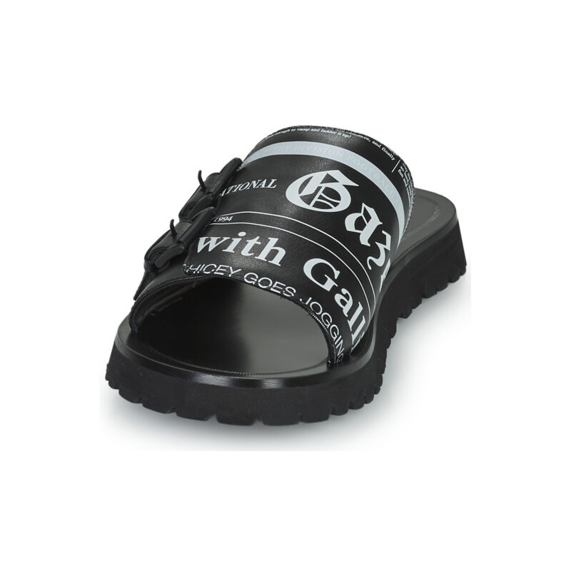 John Galliano SAND Schwarze Herren-Sandalen, niedrig - Gr&ouml;&szlig;e 3