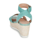 Geox D LIPARI A Green Wedge Sandals Women - 5
