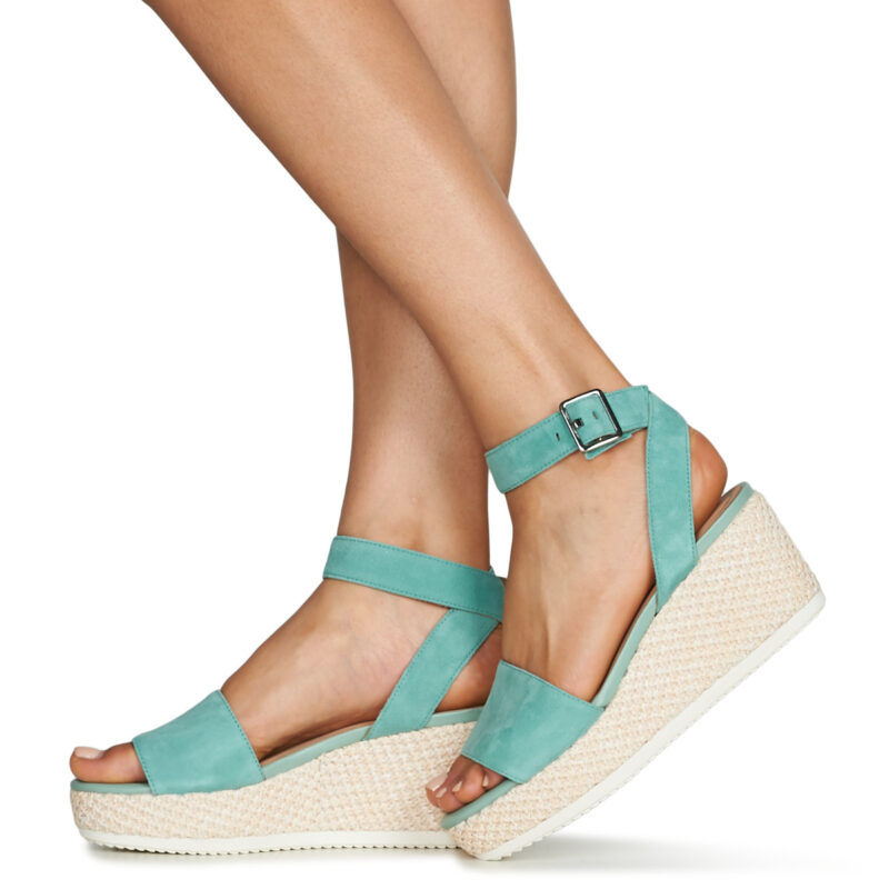 Geox D LIPARI A Green Wedge Sandals Women - 8