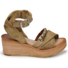 Airstep / A.S.98 NOA STRAP II Kaki Keilabsatz-Sandalen Damen - 2
